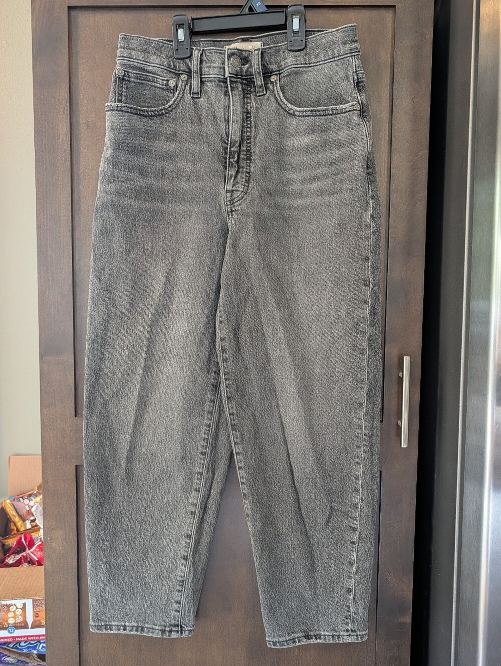 Madewell High-Rise Balloon Jeans - Washed Black - Sz 27